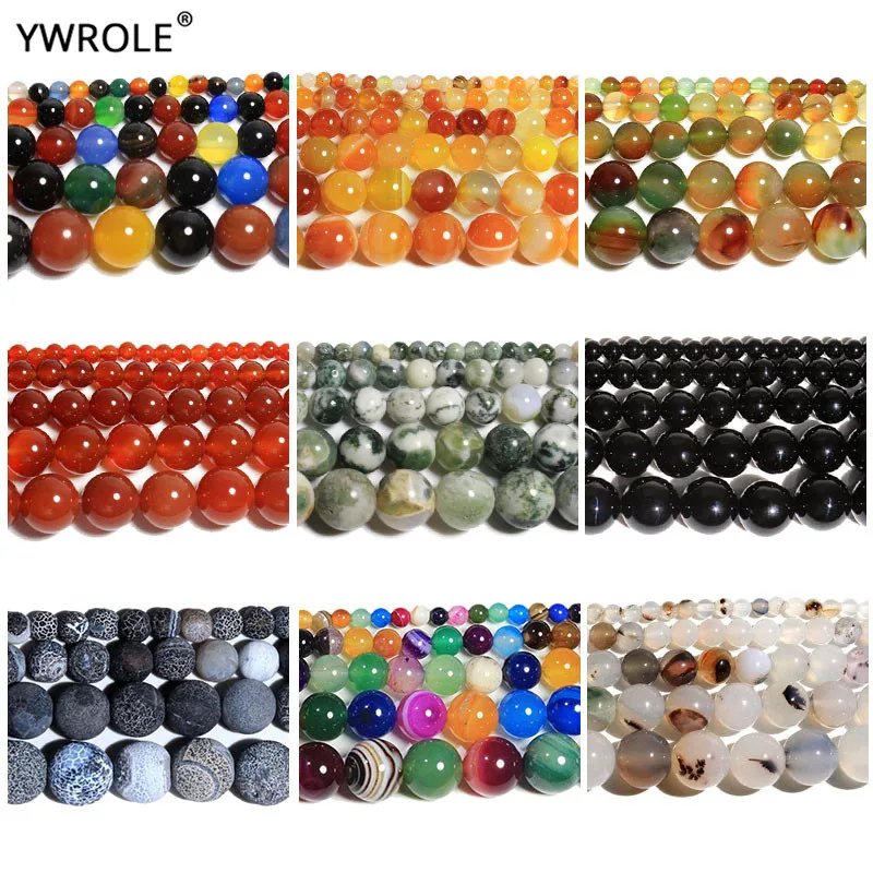 Бесплатная доставка круглые бусины из натурального камня для изготовления