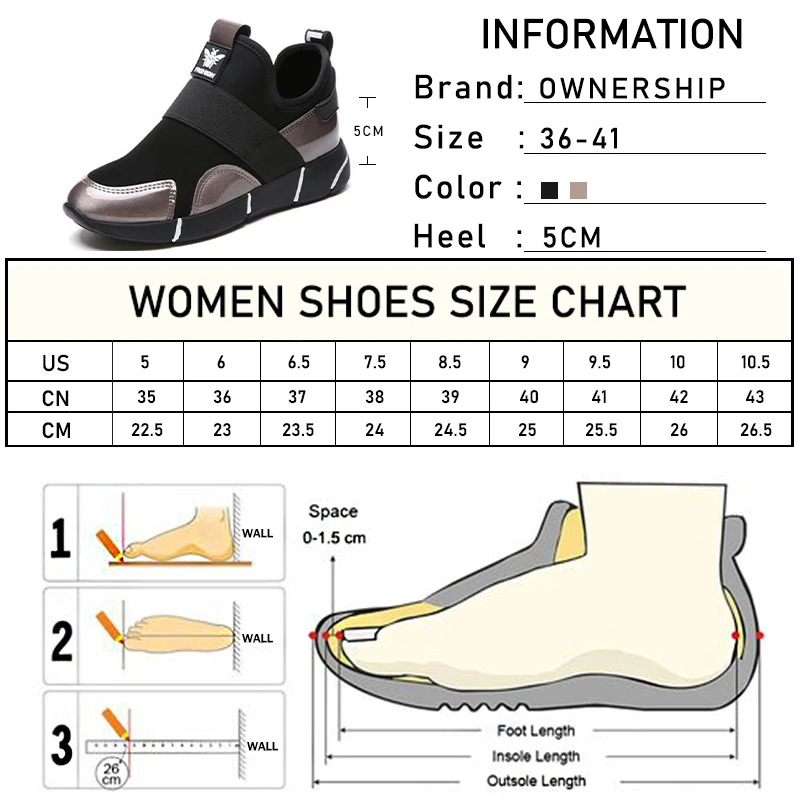 

Sneakers For Women 2020 Autumn New Casual Sports Shoes Woman Fashion Wedges Female Mix Color Slip On Vulcanized Women's Footwear