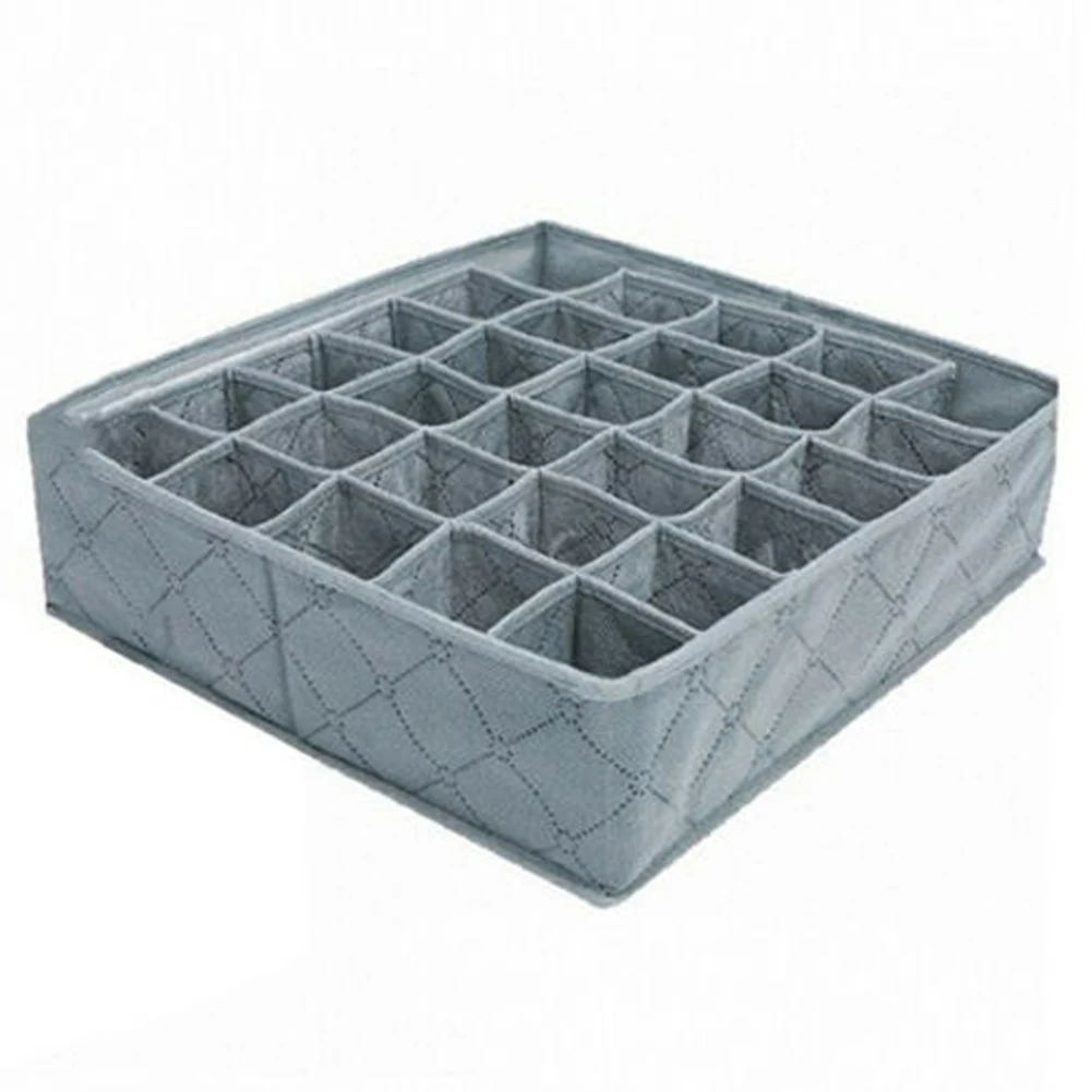 

30 Grids Underwear Socks Storage Drawer Closet Bamboo Charcoal Organizer Box DC156