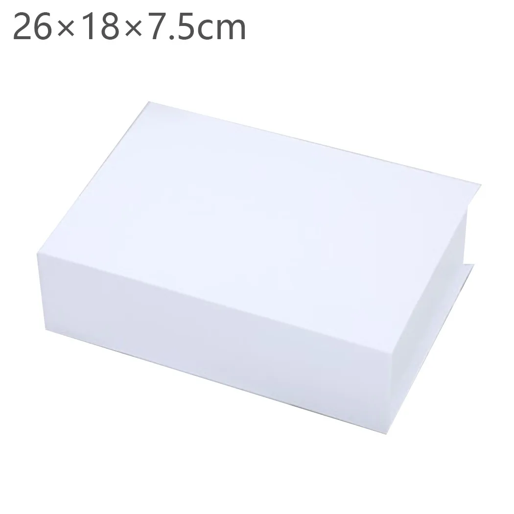 

26 18 7.5cm shoe box clothing high-grade empty box clamshell folding box packaging box magnetic box in stock Drop ship