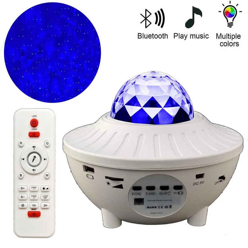 

Sky Projektor Gwiazd Nieba Light Galaxi Lamp Projecteur LED Galaxy Ocean 360 Rotation Galaxy Nebula Night Star Projector