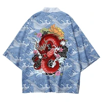plus size 6xl 5xl 4xl 3xl s dragons waves loose japanese cardigan women men harajuku kimono cosplay tops blouse yukata clothing