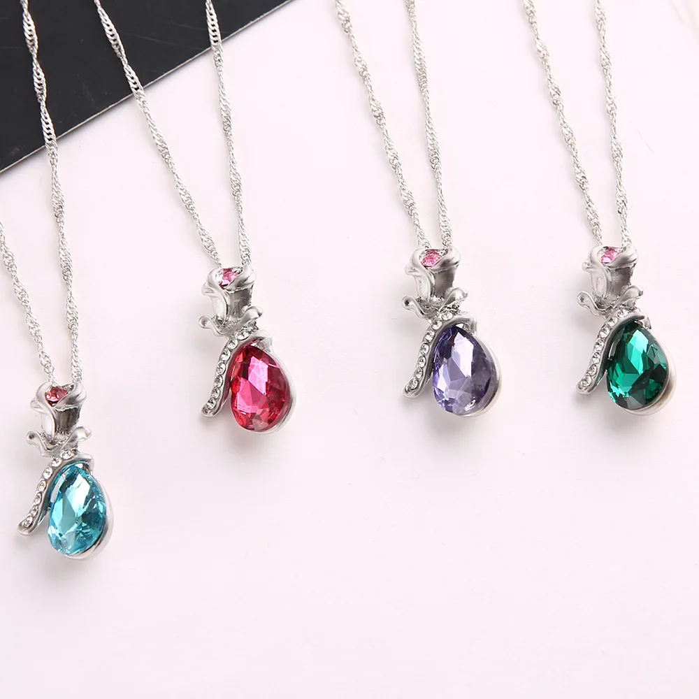 

2020 New Angel Tears Crystal Necklace, Clavicle Chain, Enamored Rose Necklace