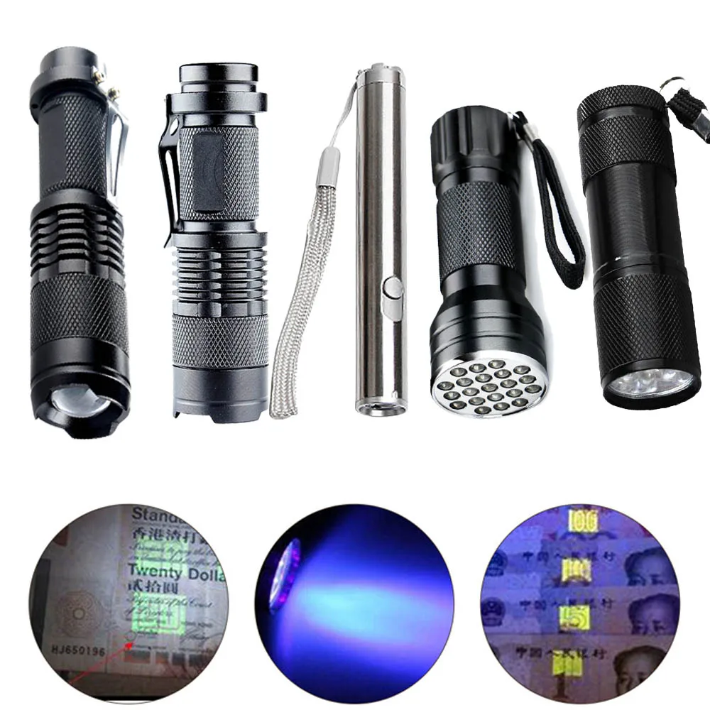 Мини 9/21LED УФ-светильник, ультрафиолетовый светильник, ультрафиолетовый светильник, Ультрафиолетовый маркер с невидимыми чернилами фонарь, батарейный светильник