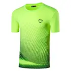 Мужская Спортивная Футболка jeansian, футболка, топы для бега, тренажерного зала, фитнеса, тренировок, футбола, с коротким рукавом, сухая посадка, LSL225 GreenYellow2