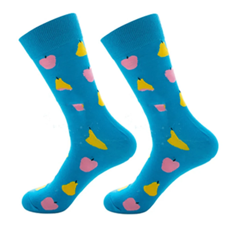 

Women Happy Socks Personality Solid Color Bright Medium Socks with Print Banana 100% Cotton Funny Socks Breathable Unisex Men