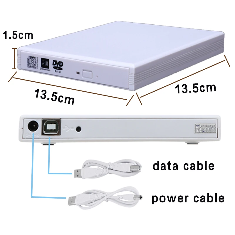 YAHEY USB 2 0 Внешний DVD диск проигрыватель RW горелка оптический CD/DVD диски писатель