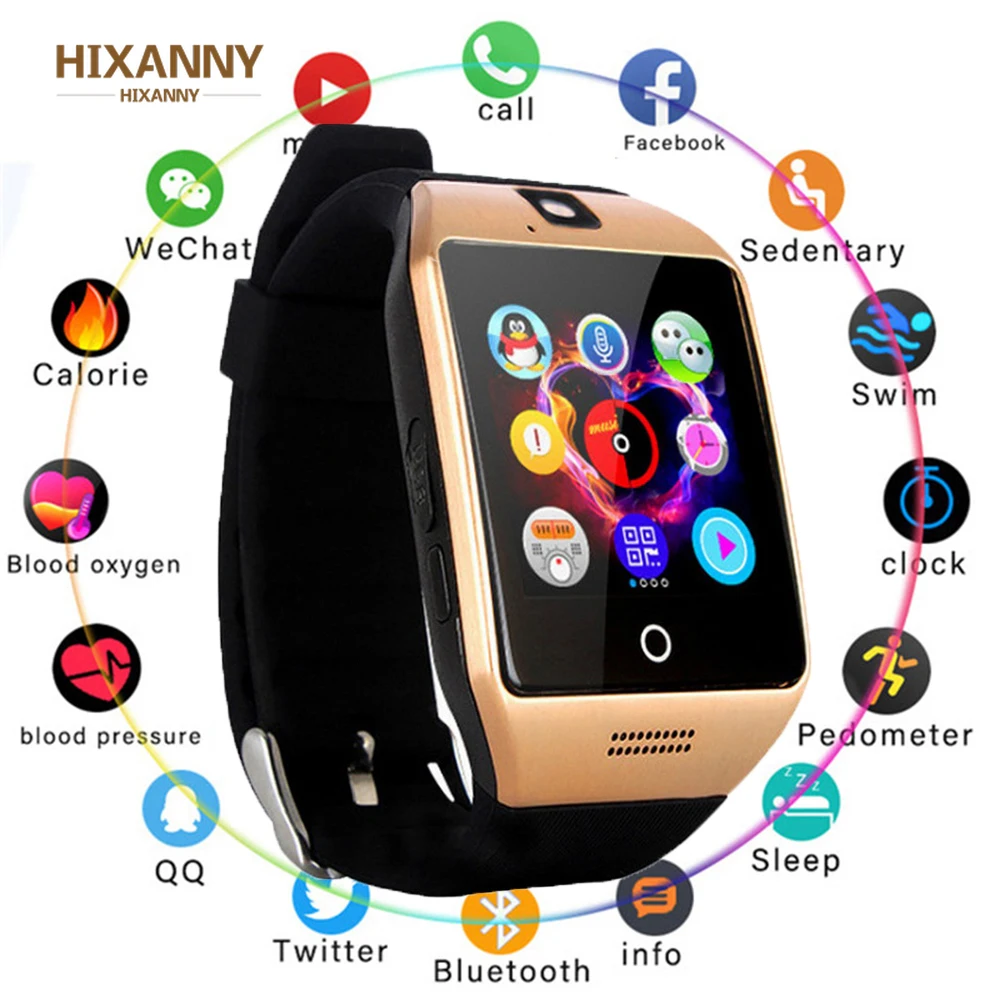 Новые умные часы Q18 с Bluetooth фитнес трекер сенсорный экран поддержка приложения