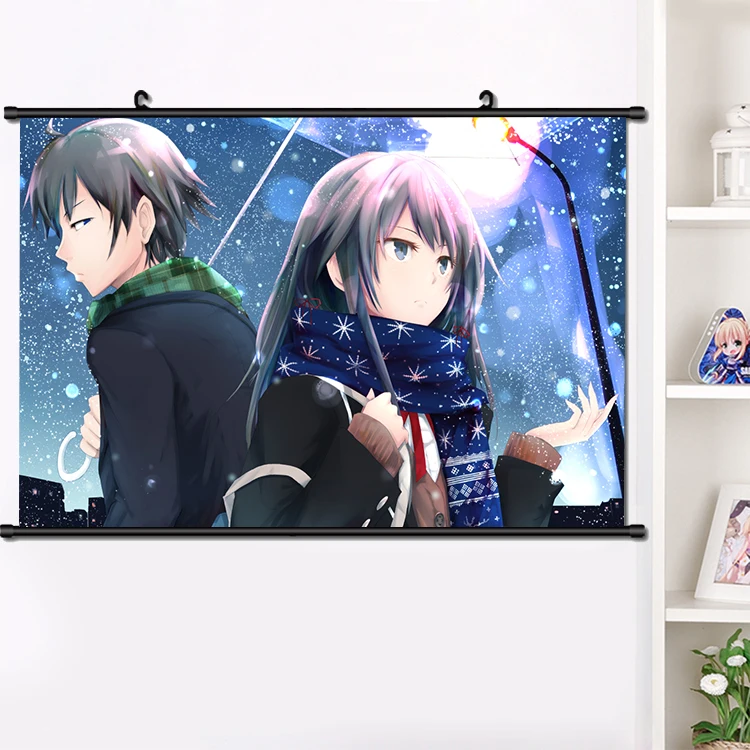 С героями из мультфильма Мой подросток романтическая комедия SNAFU Yuigahama Yui Hikigaya