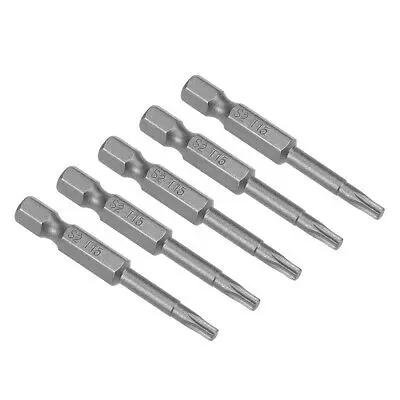 10 шт. 50 мм Длинный 1/4 &quotшестигранный хвостовик T15 Torx головка отвертка Биты S2