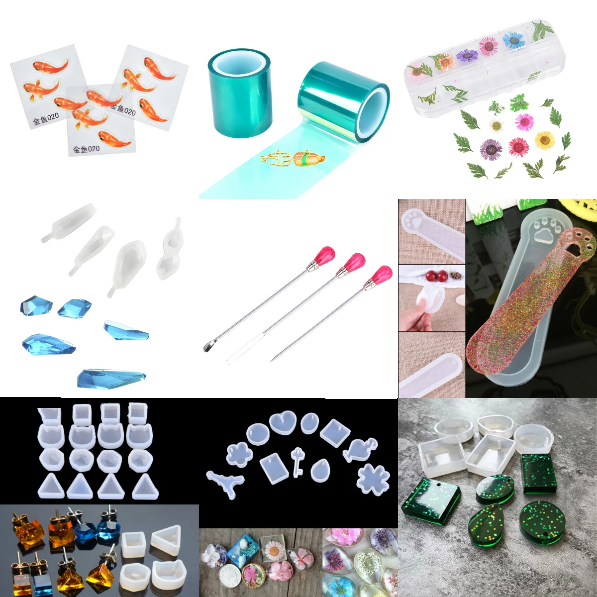 5 шт. формы отверстия DIY ювелирных изделий Инструменты Силиконовые подвеска с