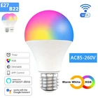 15W WiFi умный светильник лампочка E27 B22 затемнения RGB + CCT многоцветные умный светильник лампы голосового Управление работать с Alexa Google умный дом