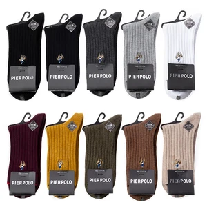 Причал поло носки, зимние фирменные мужские носки 97% хлопок сжатия дезодорант вышивка модное платье нескользящих носочков для мужчин