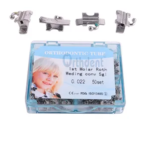 Orthdent 50 компл.упак. Стоматологическая Ортодонтическая щёчная направляющая трубка общая Ортодонтическая щеточка 1st молярная Ортодонтическая щёчная направляющая трубки Свадебные рот 0,022