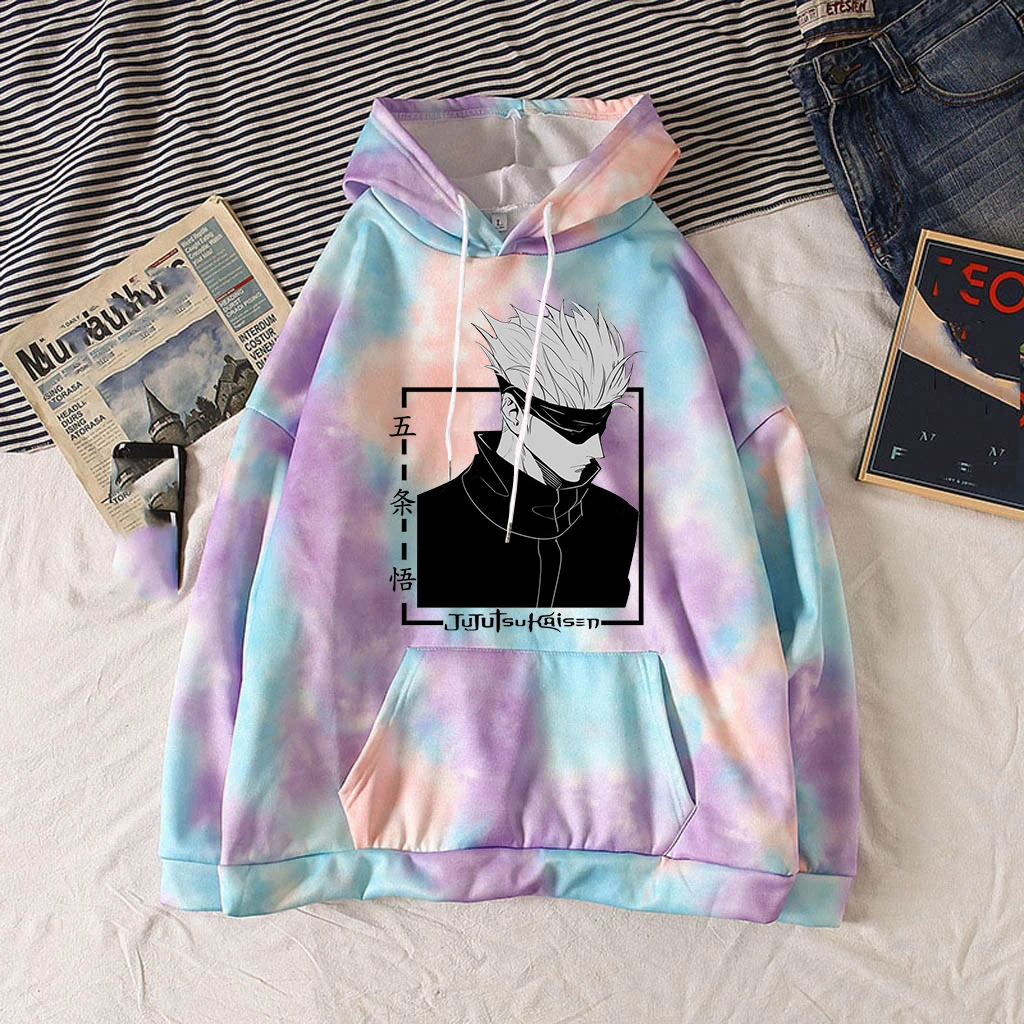 

Jujutsu Kaisen Gojo Satoru Anime Print Men Hoodies Japan Street Clothes Fashion Hoodie Loose O-Neck Pullover Autumn