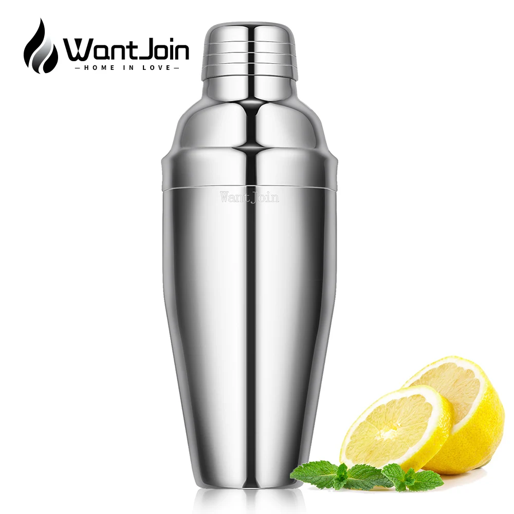 Коктейльный шейкер из нержавеющей стали WantJoin 750 мл миксер для мартини Бостонский