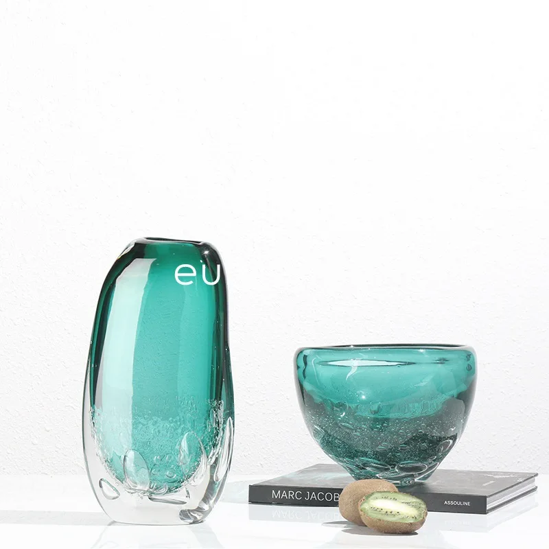 

Новая стеклянная ваза в китайском стиле, креативная Настольная Ваза для комнаты, декоративный светильник, роскошный стиль