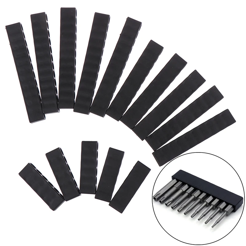 

5Pcs Set 6/10/12 Holes Hex Shank Screwdriver Bit Holder Plastic Screwdriver Head Storage Drill Bit Stand For Power Accessories
