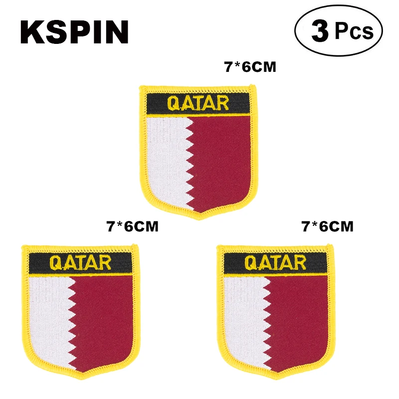 Нашивки в форме флага Катара нашивки национального для украшения изделий своими