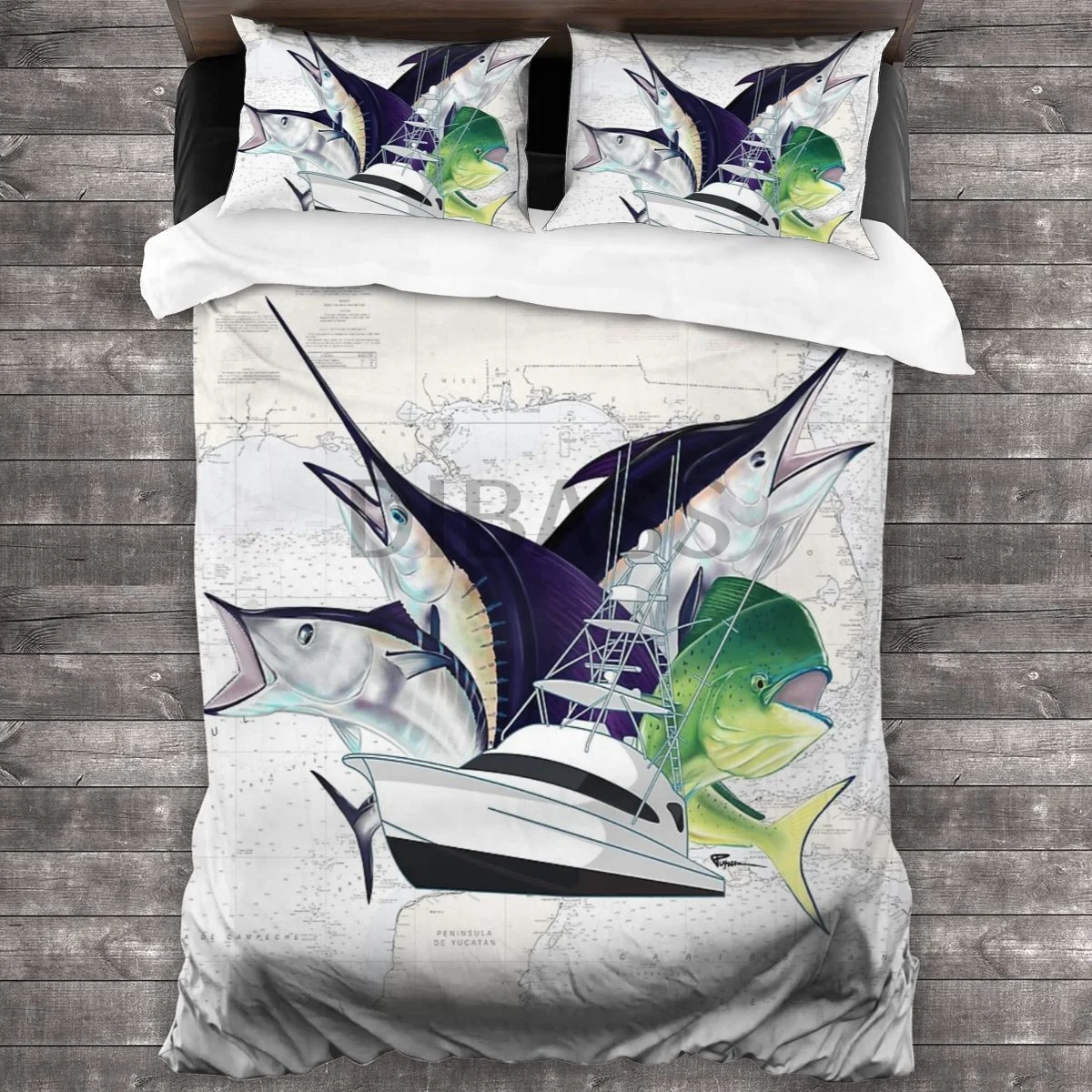 

In To The Blue Comforter Set with 2 Pillowcases，Soft Microfiber Bedding Set Duvet Cover
