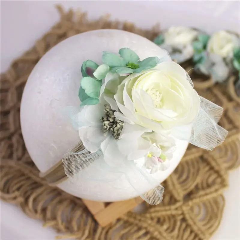 

2019 Newborn Photography Props Baby Floral Hair Accessories Infant Shooting Headband Baby Boys Girls Photo Props
