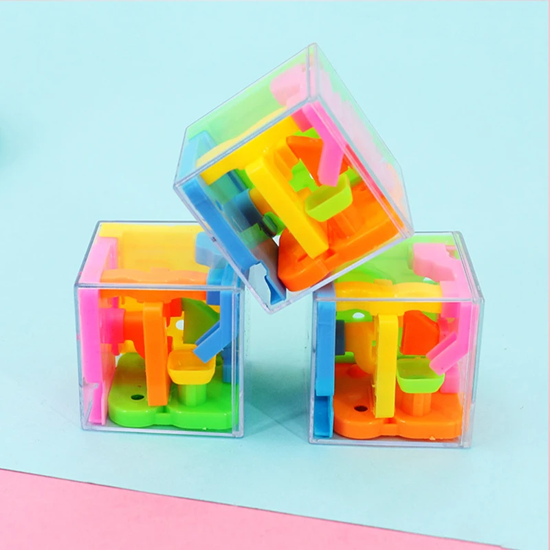 UainCube 3D 6-лицевая сторона лабиринт пройти Игра Головоломка Куб лабиринт игрушка ручной игровой вызов игрушки баланса развивающая игрушка для детей