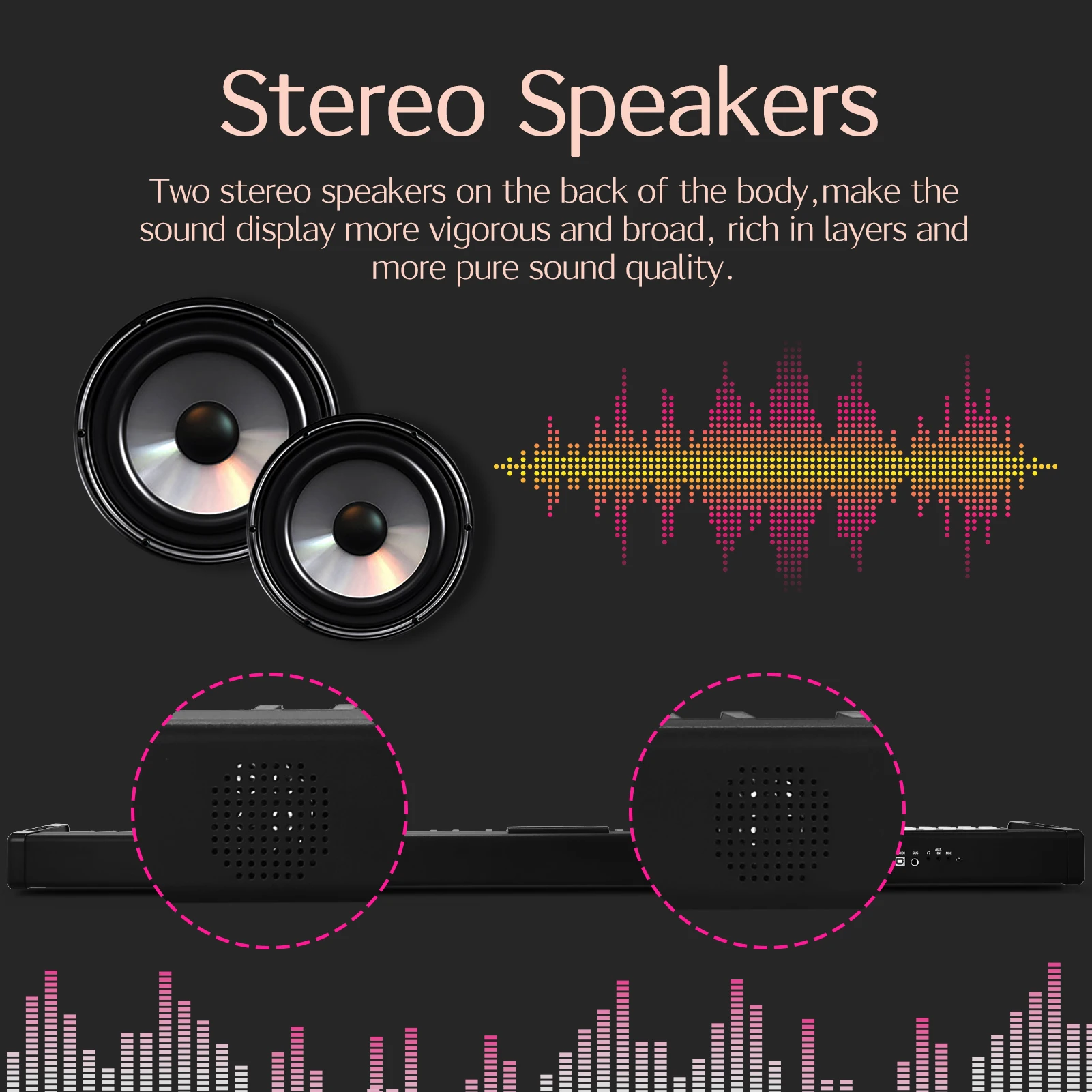 

88 Keys Digital Music Electronic Keyboard Kids Multifunctional Electric Piano Rechargeable Beginners Piano Musical Instrument