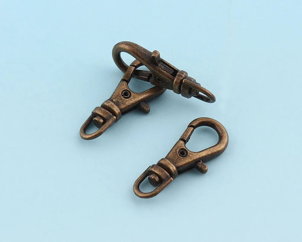 20pcs 23mm Antique bras Lanyard clasp Mini Swivel Clasp Metal Lobster key chains Snap Hook Large Purse leash | Дом и сад