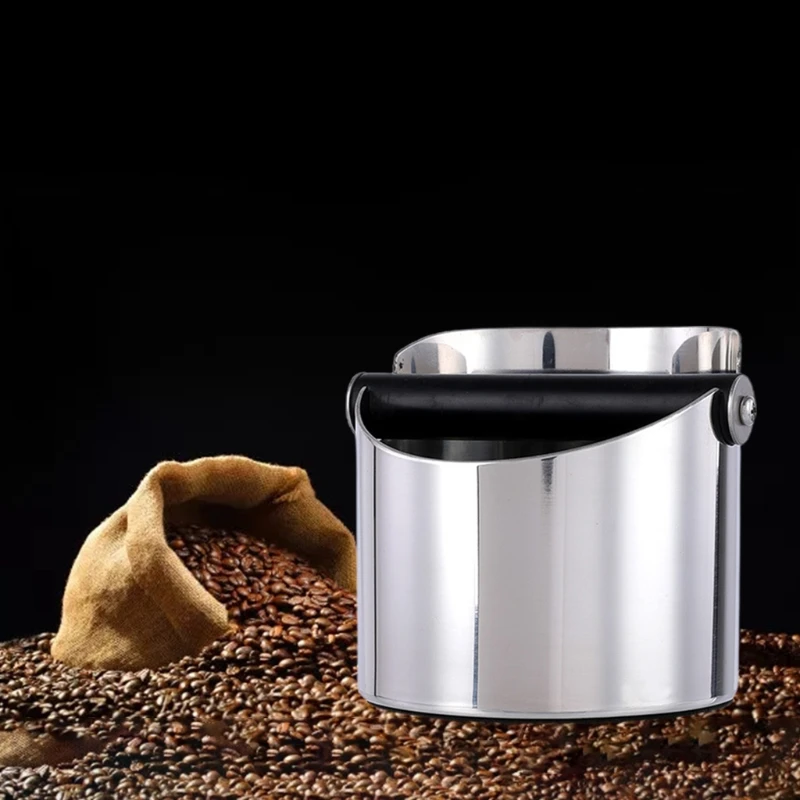 

T3EC Coffee Knocking Box Espresso Knock Barrel Stainless Steel Coffee Powder Container Slag Bucket Grind Waste Storage Bin