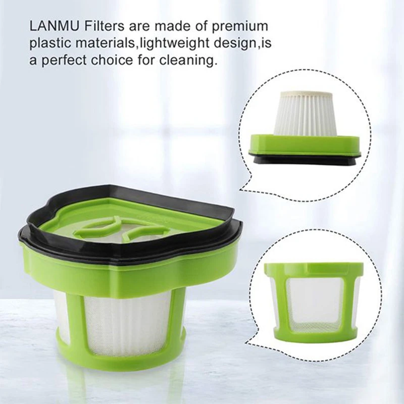 

6 Pack HEPA Filters and Covers Replacement Vacuum Filter for Bissell 1782 17823 Pet Hair Eraser Hand Vac with Brush