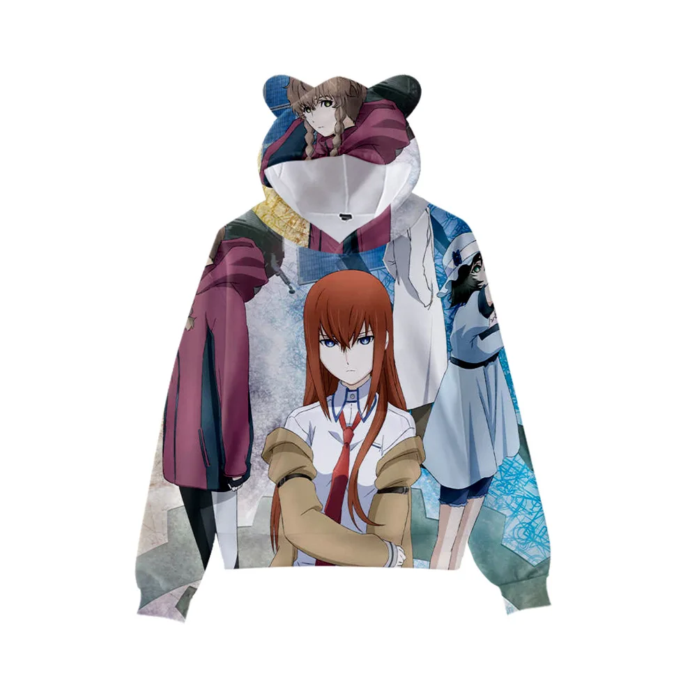 

Детская толстовка с капюшоном в стиле аниме для мальчиков и девочек, толстовка в стиле Харадзюку, пуловер для косплея макизе курису, куртка ...
