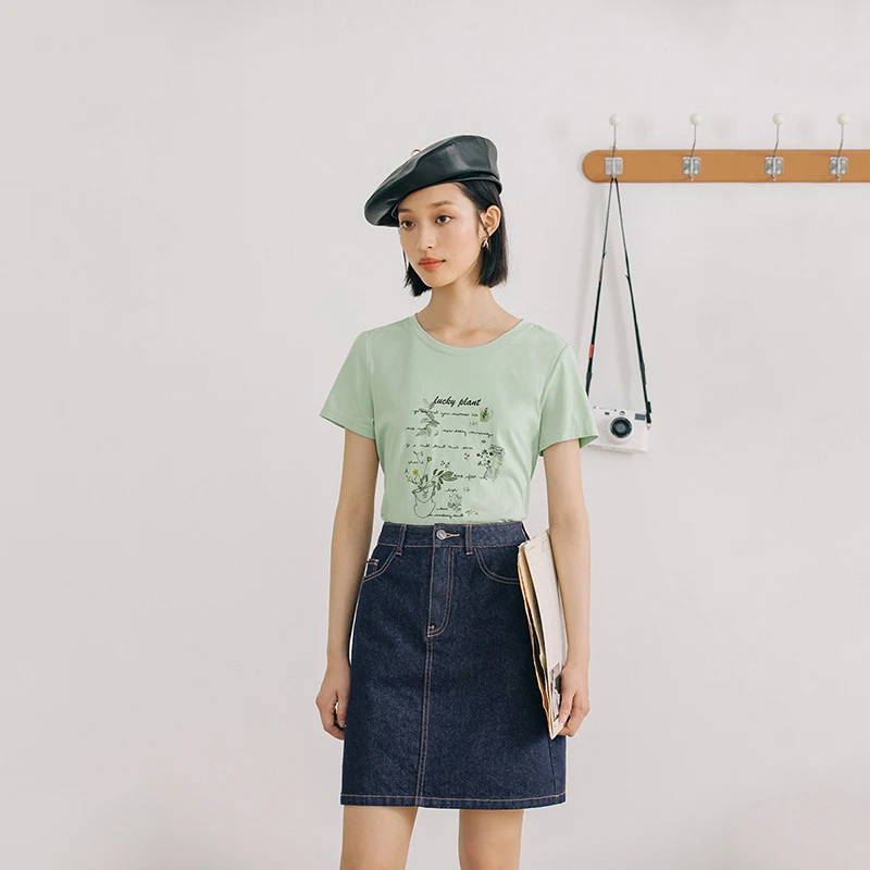 INMAN милые анти-бактерии Tech летние топы креативный узор вышивка женская для