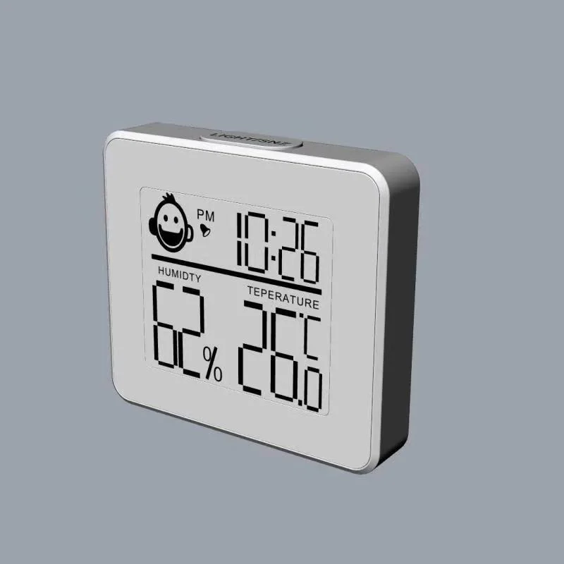 Home Humidity Monitor With Indoor Thermometer Digital Hygrometer W/ Alarm Clock Weather Stations New |