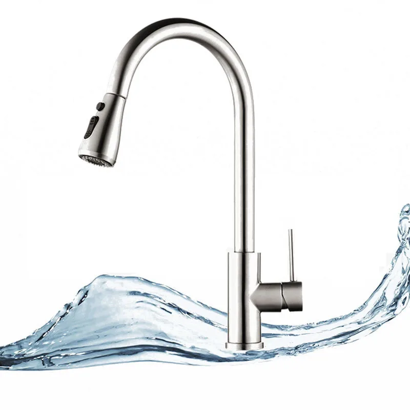 

304 Stainless Steel Touch Control Kitchen Faucets Smart Touch Sensor Kitchen Mixer Faucet for Kitchen Pull Out Sink Taps Crane