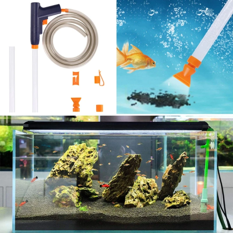

Aquarium Gravel Cleaner New Quick Water Changer Fish Tank Sand Cleaner Kit E56E
