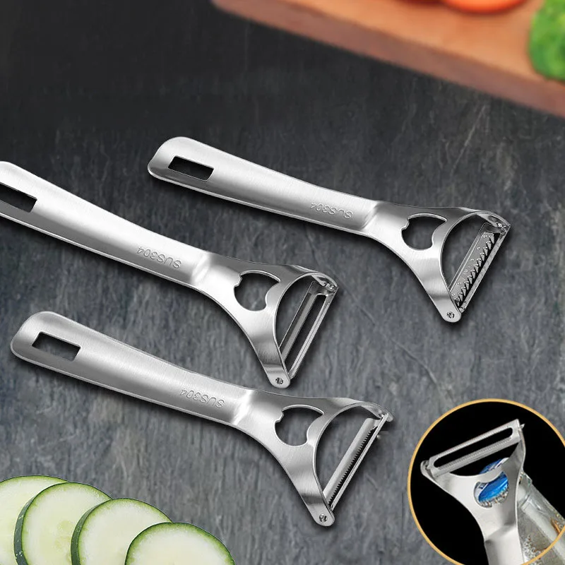 vegetable fruit potato peeler cutter stainless steel gadget peeling multifunctional kitchen tools carrot grater beer opener free global shipping