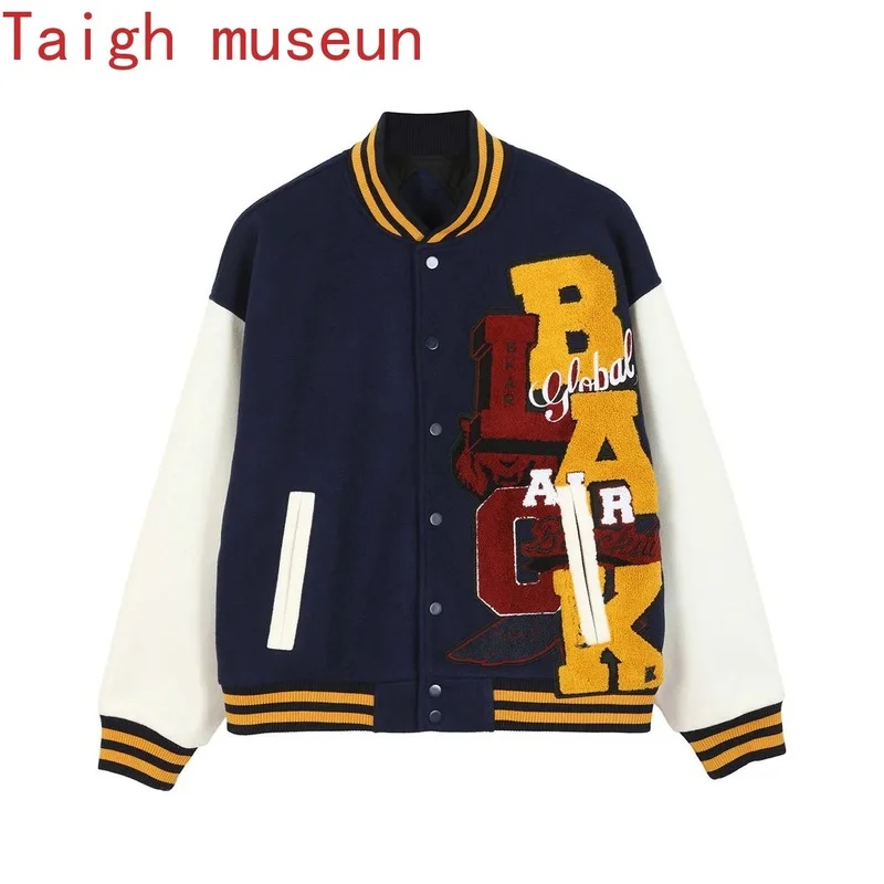 

2021 Hip-hop,Letterman jacket,Patch block jacket, Men's jacket, short jacket, Men's and Momen's baseball jacket men jacket