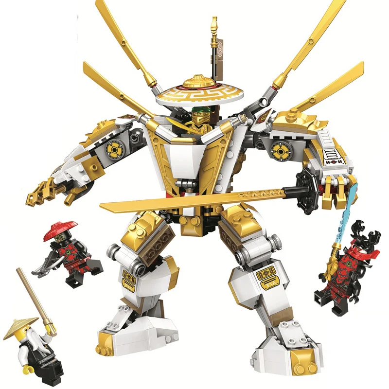 

2021 New 517pcs Ninja Golden Mech Titan Robot Model set Building Blocks 71702 Ninjagoes Kids Toy Bricks birthday gift