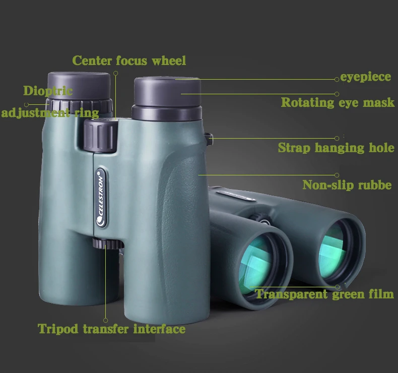 Бинокль Celestron Landscape 10X42 портативный бинокль для взрослых HD Профессиональный