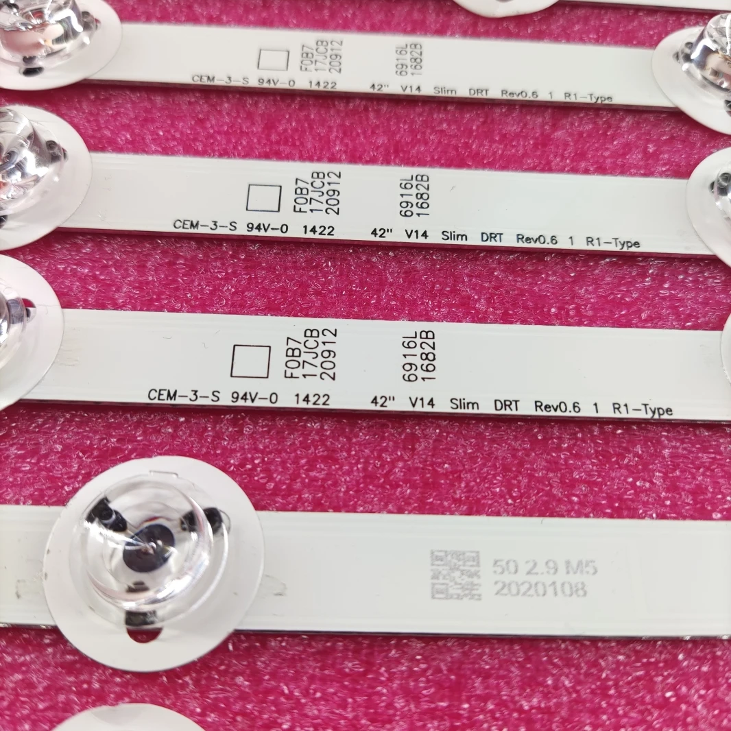 Светодиодный Подсветка полосы для LG 42 &quotТВ V14 тонкий DRT Rev0.6 42LB700V 42LB671V 6916L 1682A 1684A 1683B