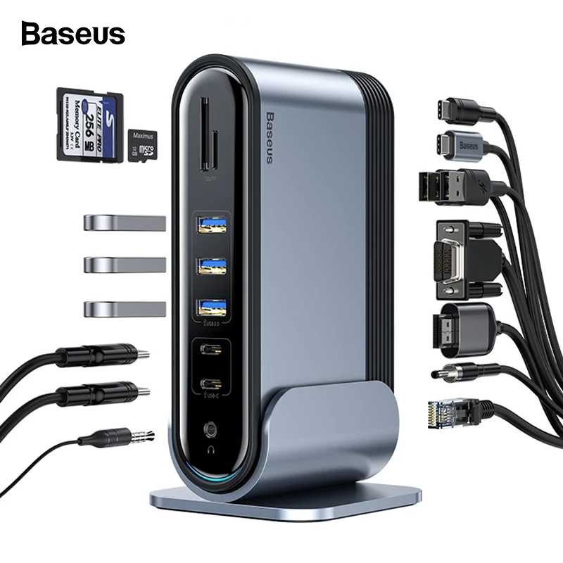 USB-концентратор Baseus с портами USB Type-C и 3 0 | Компьютеры офис