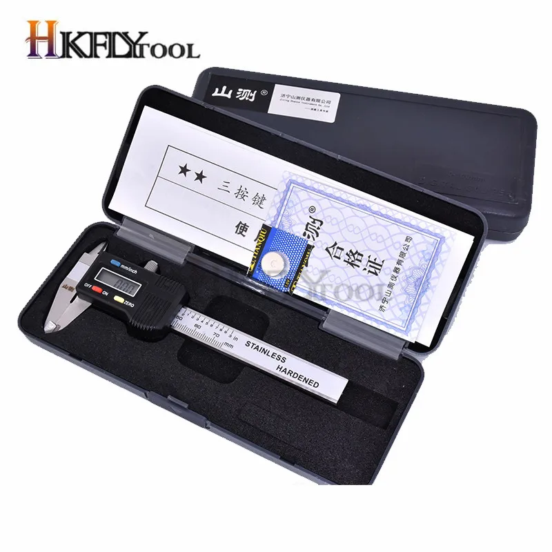 Stainless Steel Digital Caliper mini Pocket 50mm 70mm 100mm Thickness Gauge Electronic Vernier Caliper Slider Caliper Gem Tool