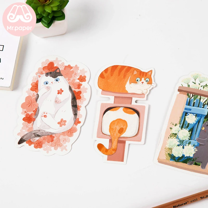 Mr paper. 30 шт. милый мультфильм Кот Серия открыток группа Пригласительные открытки
