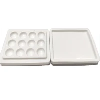1pc with cover dental lab equipment porcelain mixing watering moisturizing plate 12 slot ceramic palette