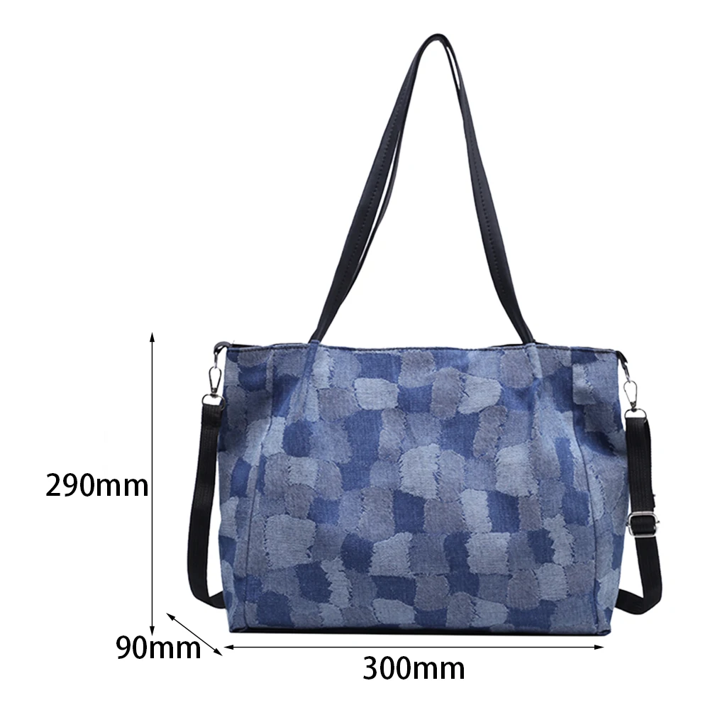 

Vintage Women Canvas Shoulder Underarm Bags Color Patchwork Crossbody Messenger Bag Casual Ladies Large Capacity Handbags