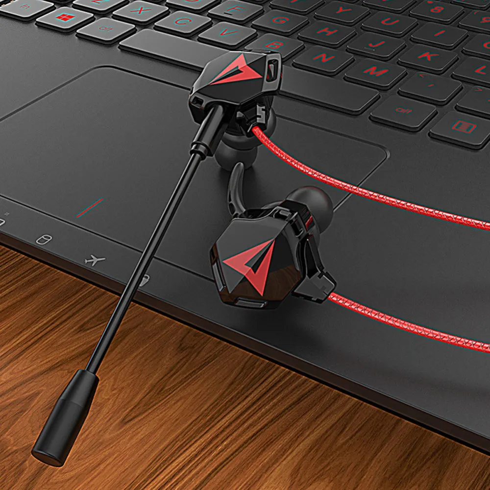 Игровые наушники вкладыши с микрофоном проводные стереонаушники разъемом 3 5 мм