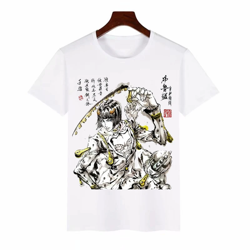 

Fashion Jojo Bizarre Adventure T Shirt Men Short Sleeved Vaporwave Aesthetic Jotaro T-shirt Cotton Kujo Manga Graphic Tee Tops