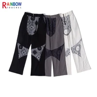 rainbowtouches 2021 menswear trend wide leg casual cargo bandanna digital printing pants