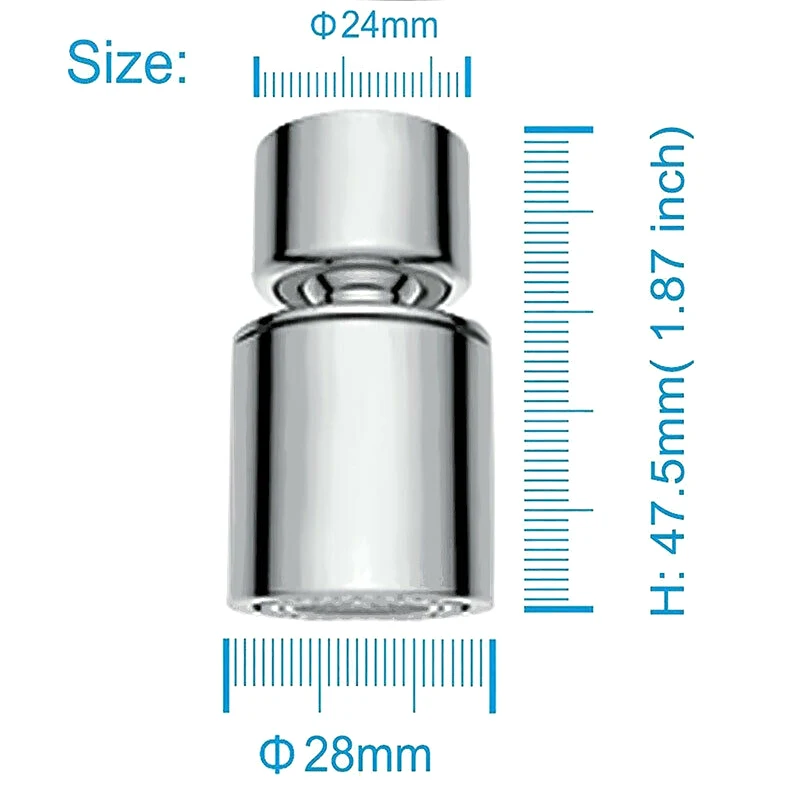 

Kitchen Tap Head 360Degree Swivel Bubbler Sink Faucet Water Saving F-ilter Sprayer Home THIN889