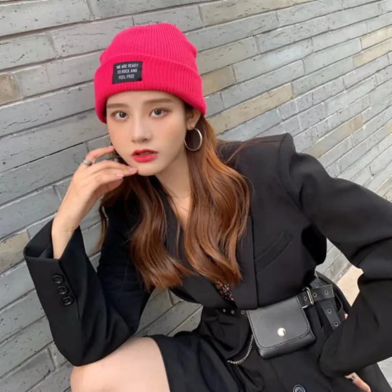 

Шапка унисекс, однотонная, вязаная, теплая, для защиты ушей, для осени и зимы, 2021